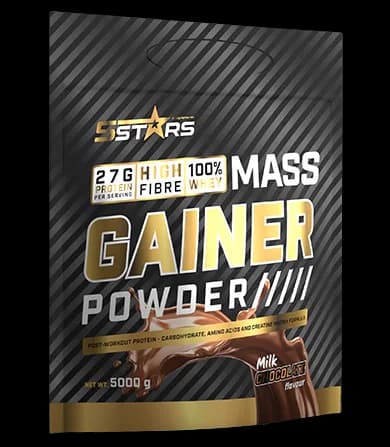 5Stars Mass Gainer – Gejner Čokolada (5kg) - Titan Premium