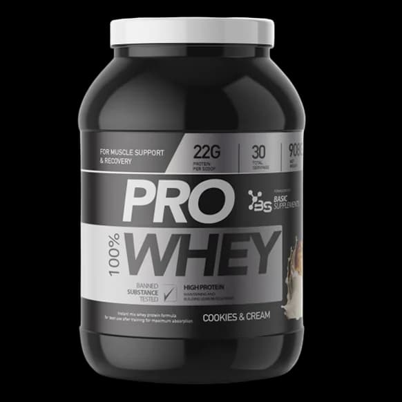 Basic PRO Whey - Cookies & Cream (908g) - Titan Premium