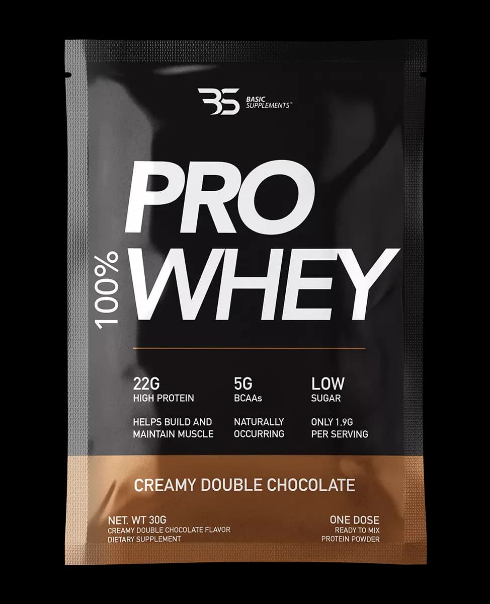 Basic PRO Whey – Creamy Double Chocolate (30g) - Titan Premium