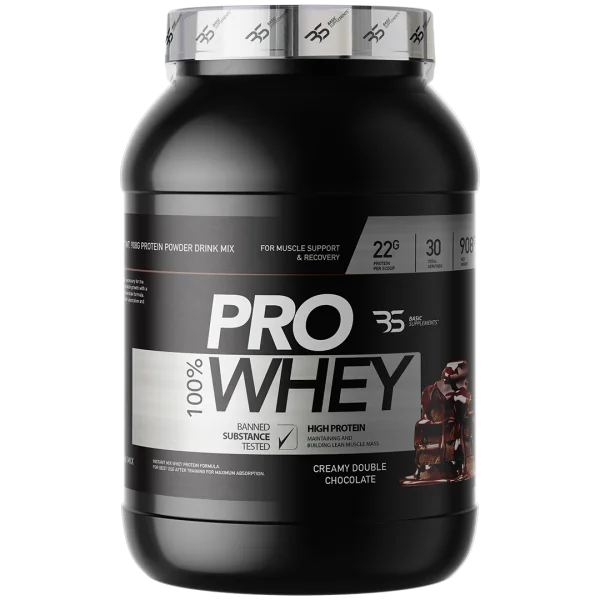 Basic PRO Whey – Creamy Double Chocolate (908g) - Titan Premium